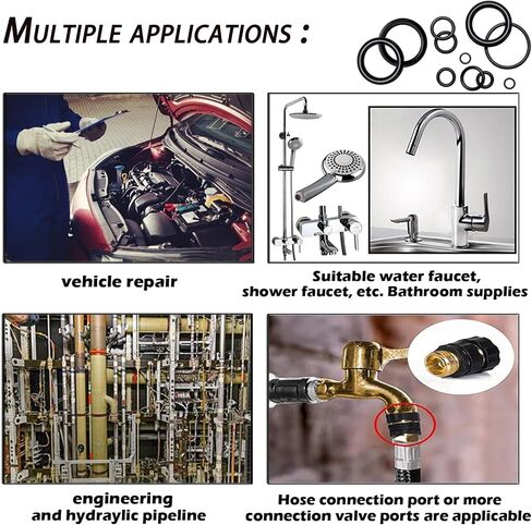 37 Size 3-in-1 Spigot Repair Washers & Hose Gasket & Faucet O-Rings Kit 1075 Pcs Universal Plumbing Rubber Washers Assortment Kit for Kitchen Faucet Outdoor Hose Bib Water Spigot Seal in Saudi Arabia