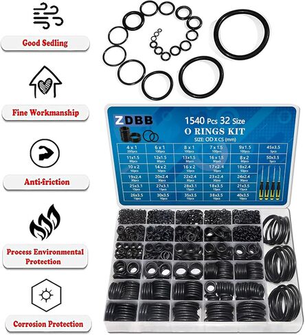 37 Size 3-in-1 Spigot Repair Washers & Hose Gasket & Faucet O-Rings Kit 1075 Pcs Universal Plumbing Rubber Washers Assortment Kit for Kitchen Faucet Outdoor Hose Bib Water Spigot Seal in Saudi Arabia