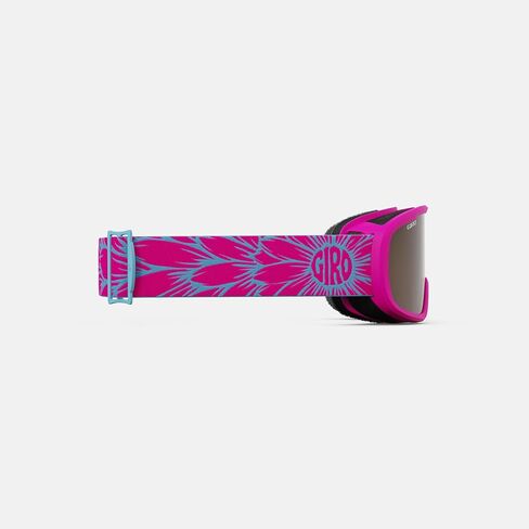 Giro Buster Kids Ski Goggles - Snowboard Goggles for Youth, Boys & Girls - Pink Bloom Strap with Amber Rose Lens in Saudi Arabia