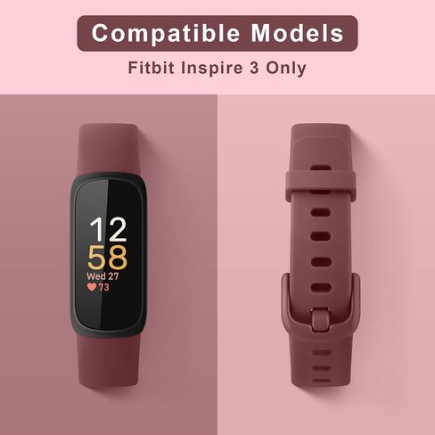 Vancle 4 Pack Bands Compatible with Fitbit Inspire 3 Bands for Women Men, Sport Silicone Adjustable Replacement Straps for Fitbit Inspire 3 Fitness Tracke in Saudi Arabia