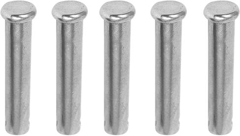 5 عبوات من دبابيس M METERXITY - مشبك دبابيس من الفولاذ المقاوم للصدأ برأس مسطح، مضاد للمقاومة، يوضع على إصلاح الميكانيكا (M8 × 80 مم، لون فضي) in Kuwait