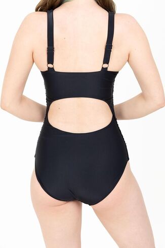 Women's Black One-Piece Swimsuit, Square Neck in Saudi Arabia