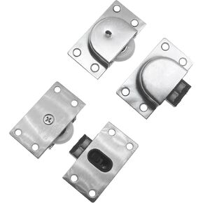 FDXGYH 2set Sliding Cabinet Door Hardware Stainless Steel Wardrobe Pulley Sliding Door Pulley for Cabinet Barn Door Wardrobe Closet(Silver)
