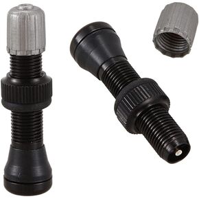 2PCS 44MM Aluminum Alloy Tubeless Valve Schrader Stems American Valves for Road MTB Bicycle Black