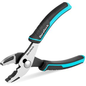 DURATECH 6 Inch Slip Joint Pliers, Small Pliers with Comfortable TPR Handle, Pliers Tool Forged from High Carbon Steel, Swivel Rivet, Pliers for Tightening, Loosening and Gripping Nuts and Bolts