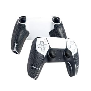 Controller Grips, Anti-Skid, Multi-Texture, Sweat Absorption, Pre-Cut Grips Tape, Compatible with PS5 DualSense and Playstation Portal (Grey,Black)
