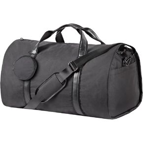 Zilink Convertible Garment Bag with Shoulder Strap Carry on Garment Duffel Bag for Men Women - 2 in 1 Hanging Suit Coat Business Travel Bags Weekender Bag