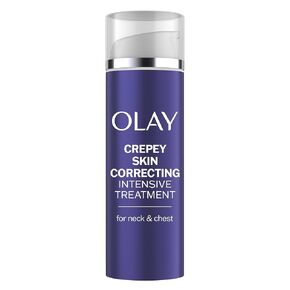 Olay Crepey Skin Correcting Intensive Treatment Cream for Neck & Chest with Retinol24, Vitamin B3 Complex, Deeply Hydrates, Renews & Smoothes Skin, 1.7 fl oz