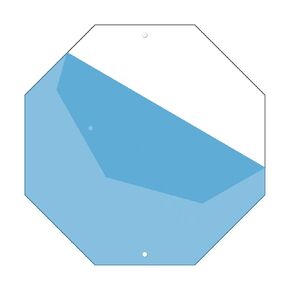 1 Pcs 12" Octagonal Aluminum Sheet Metal,Blank Write-On High-Strength Aluminum Sheet Metal,Durable Craft Metal Sheets for Indoor and Outdoor Use, Versatile Metal Sheets