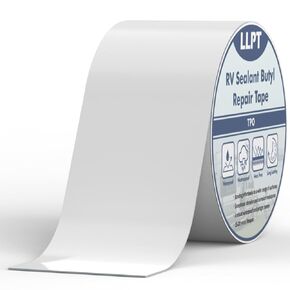 LLPT Roof Seal Tape White 6" x 50 Ft UV Stable RV Sealant Repair Tape Extreme Durable Waterproof Airtight Patch Tape for Window RV Repair Boat Vent Trailer Camper Motorhome (SV62110WT6)