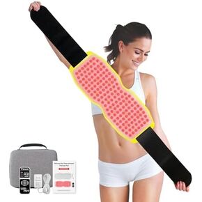 Red Light Therapy Belt 660nm 850nm 940nm, Red Light Therapy Device for Back, Infrared Light Therapy for Body, Near Infrared Light for Pain Relief, Silicone Infrared Belt Light Therapy for Dogs