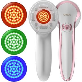 Red Light Therapy for Face and Body Wand Amplified with 147 LEDs in 26mm Head Microcurrent Device for Wrinkles Reducing Firming Lifting, Ideal Gift for Family Friends and Loved Ones, Pink