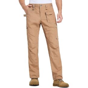 Men's Cargo Pants, Water Resistant Work Pants, Durable Ripstop Tactical Pants, EDC Hiking Pants, Hunting Pants
