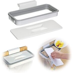 Portable Trash Bag Holder, Hanging RV Garbage Bag Holder with Lid Kitchen Trash Bin Garbage Bags Storage Rack(1 pcs)