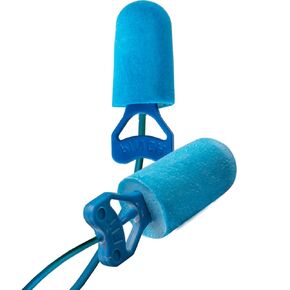 Pinchfit Metal Detectable Corded Foam Ear Plugs 100-Pair, NRR 32, Blue, Tapered Push-in (PF-D)