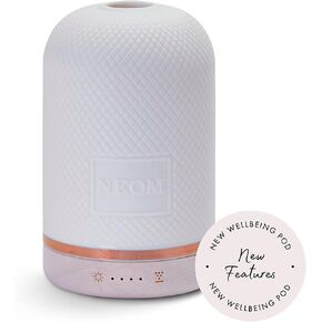 NEOM – Wellbeing Pod | Essential Oil Diffuser for Home | Aromatherapy Diffuser | Ceramic Cover, LED Light & Timer | Plug in Diffuser for Essential Oils | Home Fragrance