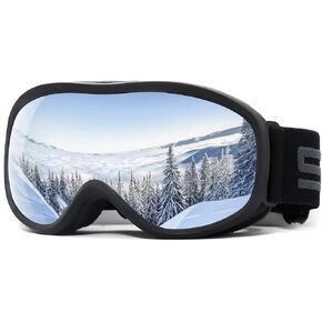 SPOSUNE Kids Ski Goggles, Anti-Fog Snowboard Goggles OTG Snow Goggles for Boys Girls Age 5-14