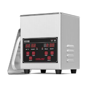 VEVOR Ultrasonic Cleaning, 1.3L Professional 50W Cleaning Machine with Timer & Heater, 40kHz Digital Ultrasonic Parts Cleaner with Basket for Watch Glasses Jewelry Retainer Industrial Parts Tools