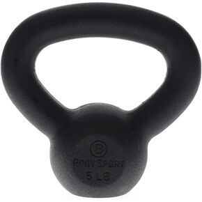 Body Sport Cast Iron Kettlebell, 15 lb. – At-Home Gym Equipment – Kettlebell Free Weights – Strength & Core Training Equipment – Cast Iron Resistance Workout Gear