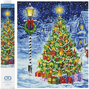 DIAMOND DOTZ ® - Oh Christmas Tree, Full Drill, Round Dotz, Diamond Painting Kits, Diamond Art Kits for Adults, Gem Art, Diamond Art, Diamond Dotz Kits, 26.4"x26.4"
