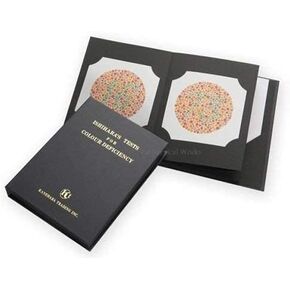 Ishihara Test Chart Books for Color Deficiency 38 Plates with User Manual and One Eye OCCLUDER
