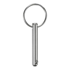 2-Pack Quick Release Pins, 3/8" [10mm] Diameter, 1.69" [43mm] Usage Length Bimini Top Pin for Shipbuilding/Boat/Trailer, 2.36" [60mm] Total Length 304 Stainless Steel Hardware Pins