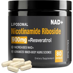 NAD+ Supplement - NAD+ with Nicotinamide Riboside (NR) and Resveratrol Quercetin 900mg