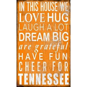 Fan Creations Sign University of Tennessee in This House, Multicolored