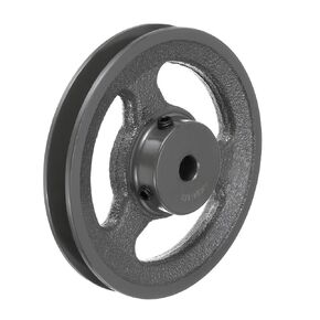 uxcell AK54-1/2 V-Belt Sheave 1/2"Bore 5.25"OD Single Groove Web Sheave Bored-to-Size Sheave, Cast Iron, Belt Section for 4L or A Belt