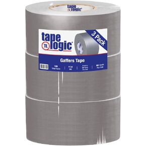 Tape Logic (3 Pack) Multipurpose Black Gaffers Tape, 3 Inch x 60 Yards, Heavy Duty 11 Mil Thick - Easy Tear, Non-Reflective, Residue Free, Floor Marking and Social Distancing