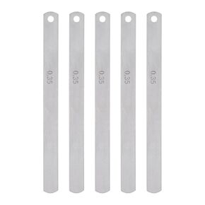 HARFINGTON 5pcs Mn Steel Feeler Gauge 0.35mm Thickness 150mm Length Metric Filler Thickness Gage Gap Measuring Tool Single Blade