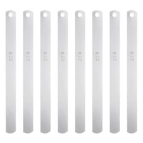 HARFINGTON 8 Blades Metric Steel Feeler Gauge, 0.02mm Thickness Filler Gauge, Offset Valves, Guitar Gauge Gage Measuring Tool, for Gap Width Thickness Measuring