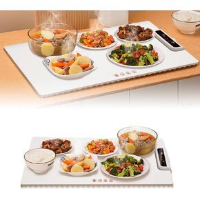 بساط تسخين الطعام، صينية تسخين كهربائية مع إعدادين لدرجة الحرارة قابلين للتعديل، وسادة تسخين فورية للطعام مع مؤقت إيقاف تلقائي مدمج، سطح سيليكون غير قابل للانزلاق. in Kuwait