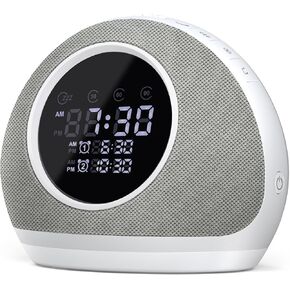 Dreamegg Sound Machine Alarm Clock -White Noise Sound Machine with Dual Alarm, 27 Soothing Sounds, 9 Night Light, for Sleep & Home, Snooze Mode, Dimmable Display