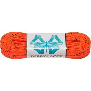 Derby Laces Orange 84 Inch Waxed Skate Lace for Roller Derby, Hockey and Ice Skates, and Boots