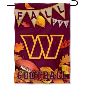 WinCraft Washington Commanders Fall Leaves Decorative Football Garden Flag Double Sided Banner