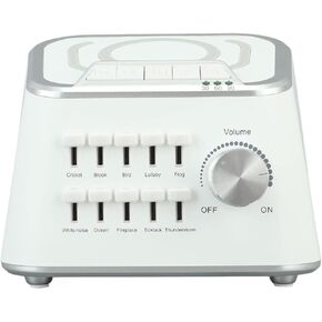 آلة ضوضاء بيضاء، 10 صانعة ضوضاء بيضاء، آلة صوت بلوتوث قابلة للتعديل، علاج للنوم للبالغين والأطفال، 3 مؤقتات للمساعدة على النوم للاسترخاء أثناء النوم in Kuwait