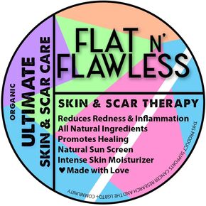 Flat N' Flawless Ultimate Skin & Scar Care Cream for many skin concerns Post-Operative Scars, Eczema, Dry Patches, Tattoo Aftercare, Radiation therapy irritations, Trans Individuals - Top Surgery