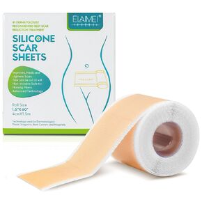 Silicone Scar Sheets(1.6" x 60"Inch- 1.5M), Silicone Scar Tape, Scar Strips, Reusable, Professional Scar Removal Sheets for C-Section, Surgery, Burn, Keloid, Acne et, Scar Patch. (1.5M)