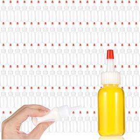 120 Pcs Squeeze Bottle for Liquids, Mini Sauce Bottles with Squeeze Top Caps, for Icing Cookie Decorating Sauces Condiments Arts Crafts (1 Oz)