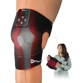 LifePro Red Light Therapy for Knee Pain Relief – Portable Infrared Red Light Therapy Knee Brace Device & Knee Massager for Stiffness and Recovery - Ideal for Athletes and Active Lifestyles