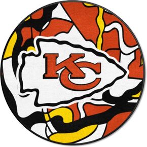 FANMATS 23294 Kansas City Chiefs Roundel Rug - 27in. Diameter Xfit Design