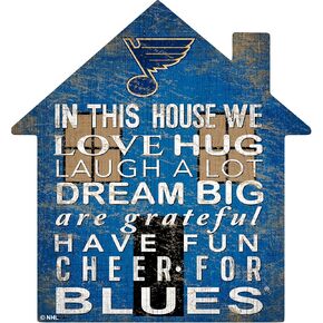 Fan Creations NHL St. Louis Blues Unisex Blues House Sign, Team Color, 12 inch