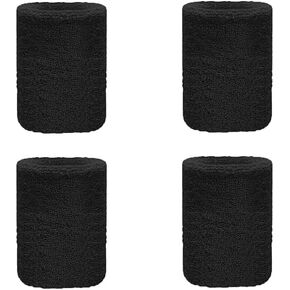 عصابات المعصم لعصابات المعصم العرق الرياضية، عصابات المعصم للتنس، عصابات العرق للمعصمين، إكسسوارات التنس للرجال، عصابة رأس للمعصم، أساور للمعصم (4 قطع زوجان) in Kuwait