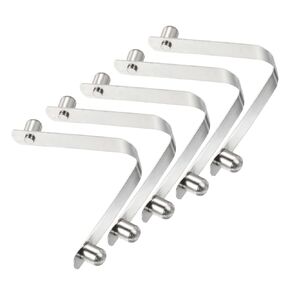 YOKIVE 5 Pcs Kayak Paddle Snaps, Pole Push Button Spring Clip Steel Hollow Button Locking Tubes Double Pin Great for Camping, Umbrellas (Silver, 0.35x0.29-Inch)