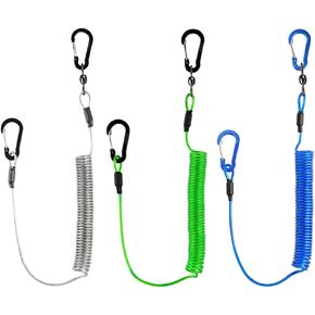 Kayak Paddle Leash Fishing Pole Tether Fishing Lanyard Stretchable Strap Lanyard Rope for Kayaking Boating Canoeing Fishing Pole Rod