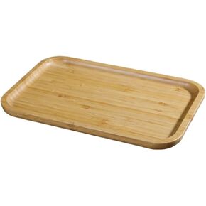 Bamboo Serving Tray, Rectangle Tea Serving Tray Breakfast Basket Trays for Food Storage, Fruit, Coffee, Snacks. (12 x 8 in)