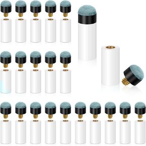 20 مجموعة من رؤوس عصا البلياردو مقاس 12 مم، أطراف عصا حمام السباحة مع حلقات بلاستيكية بيضاء، أطراف بديلة احترافية للبلياردو (أزرق) in Kuwait