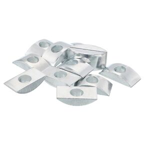 uxcell 12pcs M8 Half Moon Nuts Washers, Iron Solid Half Moon Lock Washer, Spacer Connector Hardware Fittings, Silver