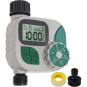 Biswing Watering Timer for Garden Hose, Outlet Hose Water Sprinkler Timers, Programmable Hose Timer with Digital Irrigation Timer System, Battery Operated for Outdoor Yard Lawn Garden Watering